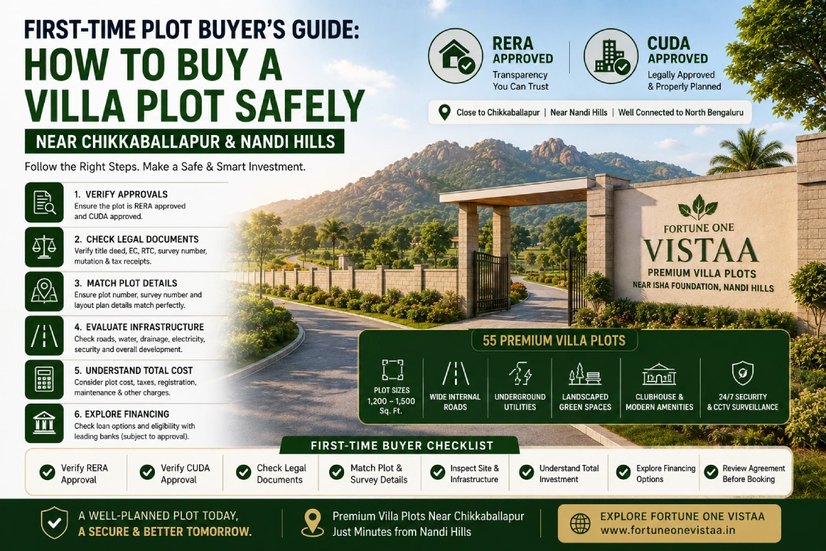 First-Time Plot Buyer’s Guide to RERA & CUDA-Approved Villa Plots
